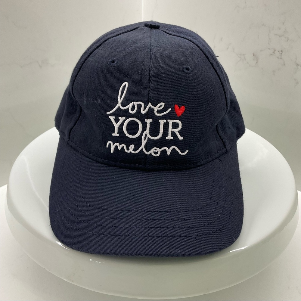 Love Your Melon navy strapback hat Made in USA one size, adjustable